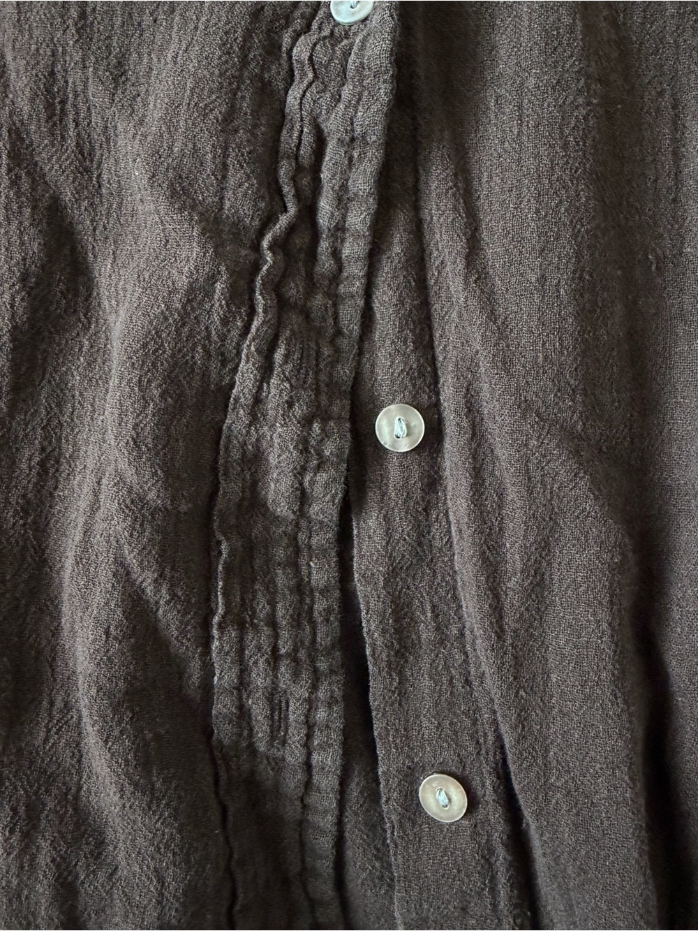 Express Men's Brown Button-Up Textured Shirt - Picture 4 of 5